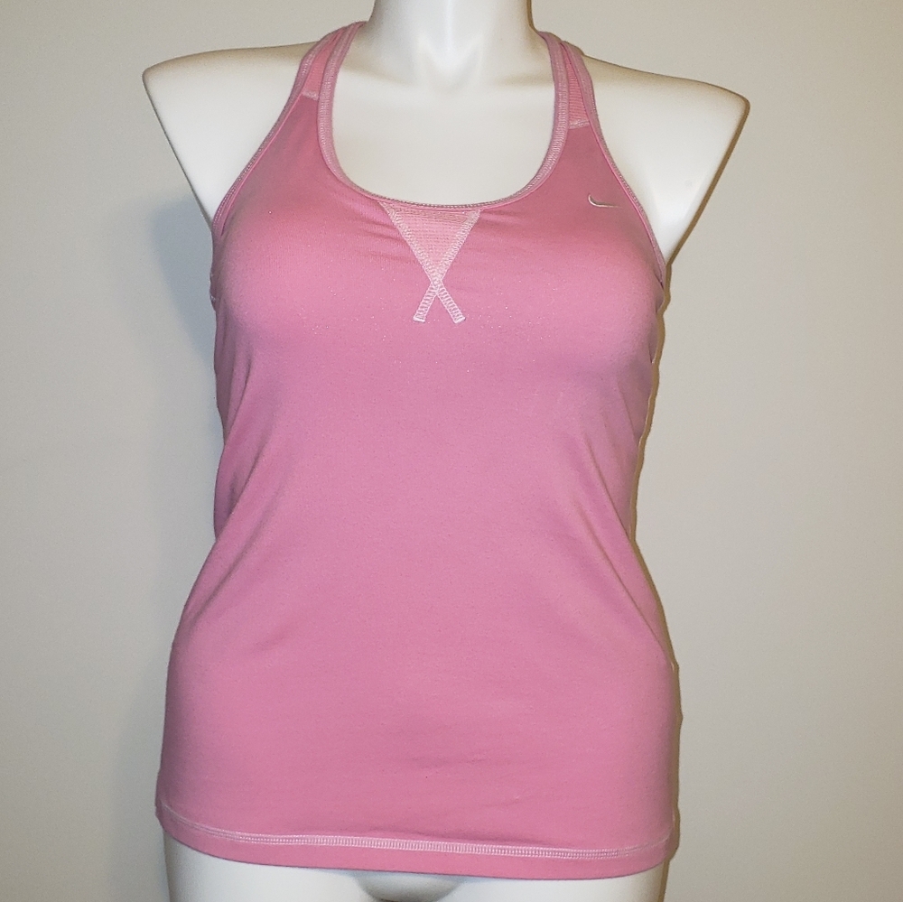 Nike Dri-Fit Racerback Tank With Built-in Bra - Pink